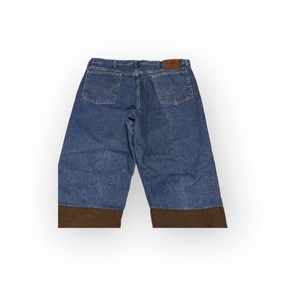 Wrangler Pro Gear Belted Suspender Outdoors Rugged Jeans 38x30 Blue Leg Guard - Picture 4 of 11